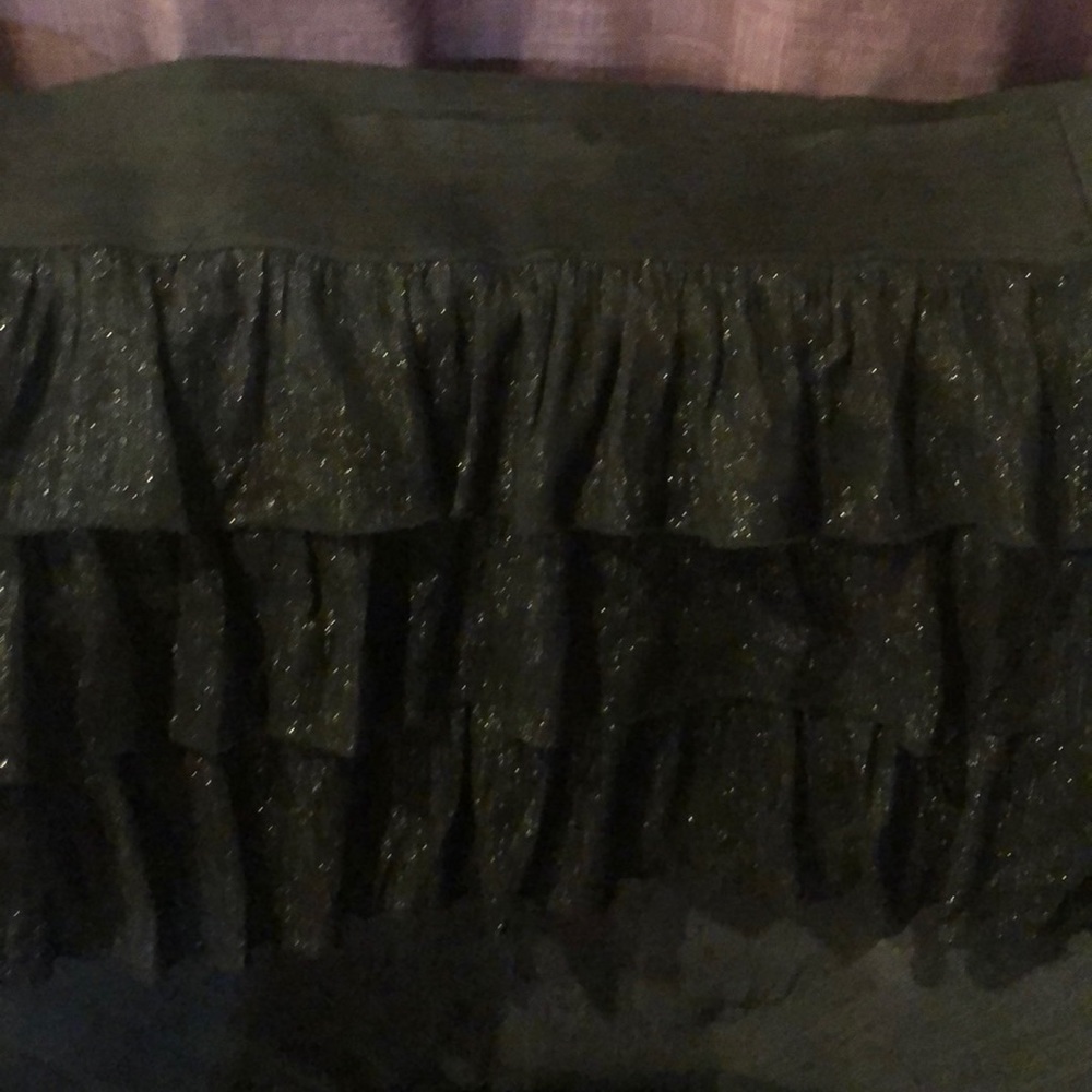 Plus size sparkle ruffle tier party skirt.